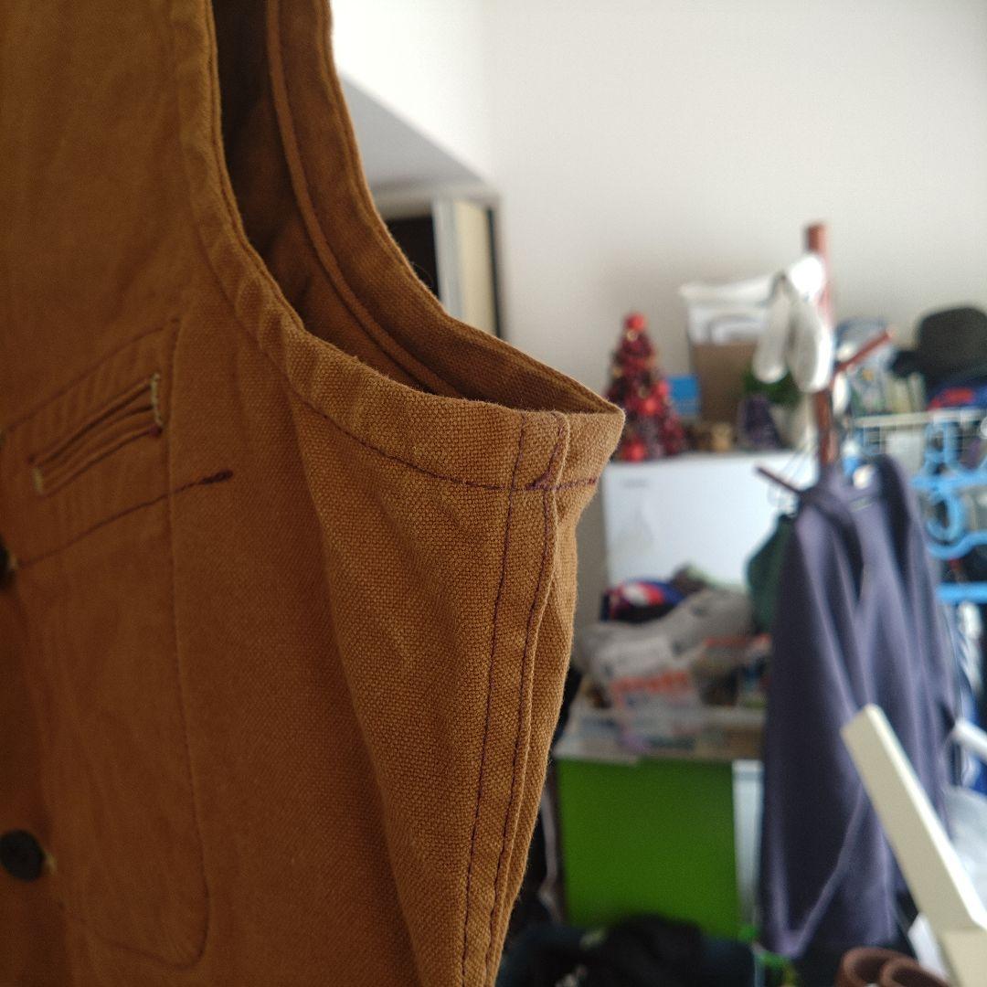トップス SUGAR CANE BROWN DUCK WORK VEST 38 13oz