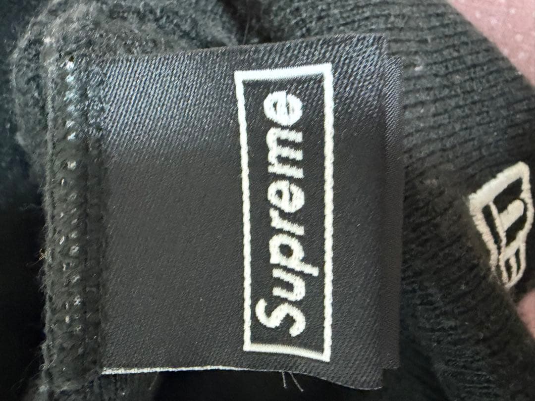 Supreme ×ニューエラ ニット帽 黒