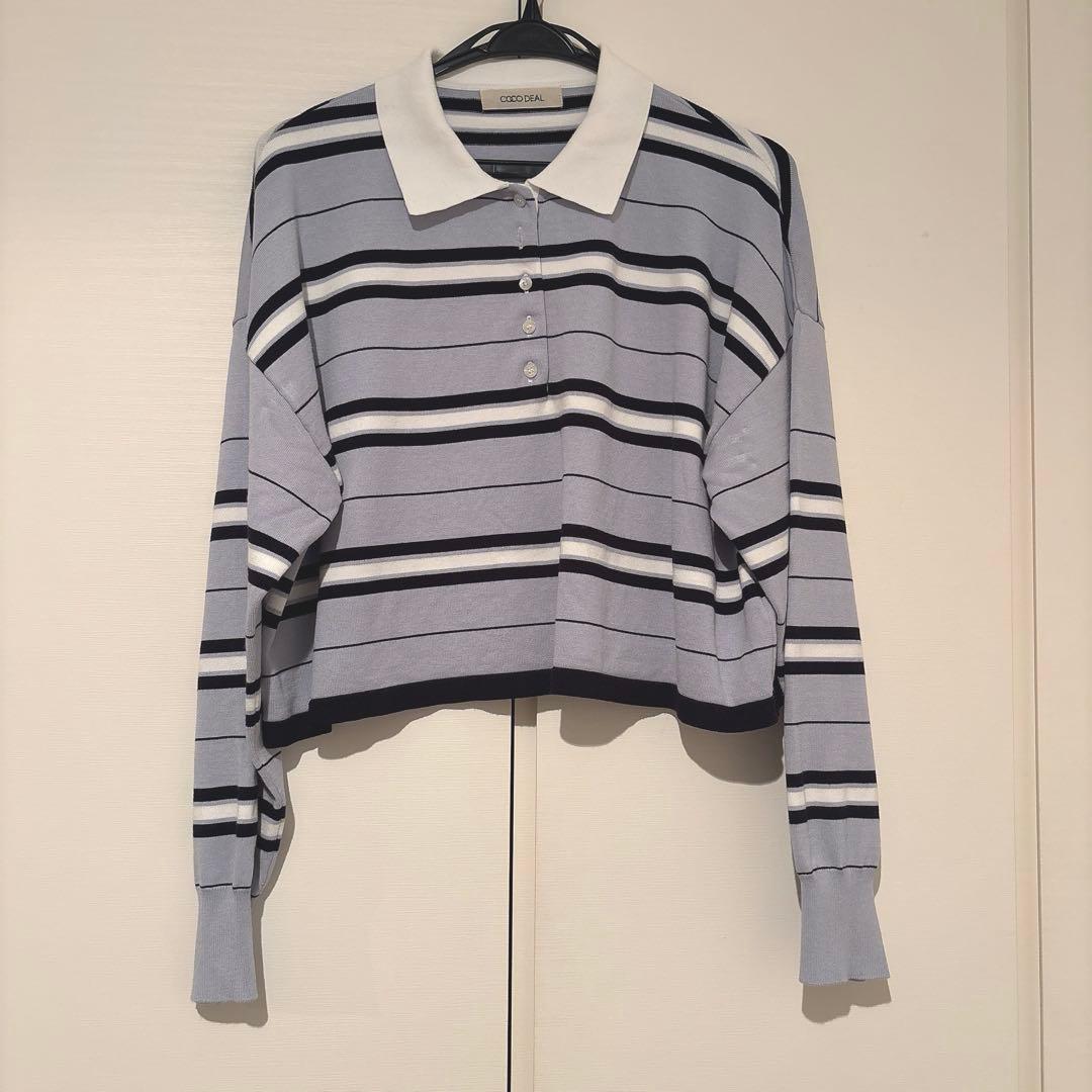 cocodeal マルチボーダーラガーニット