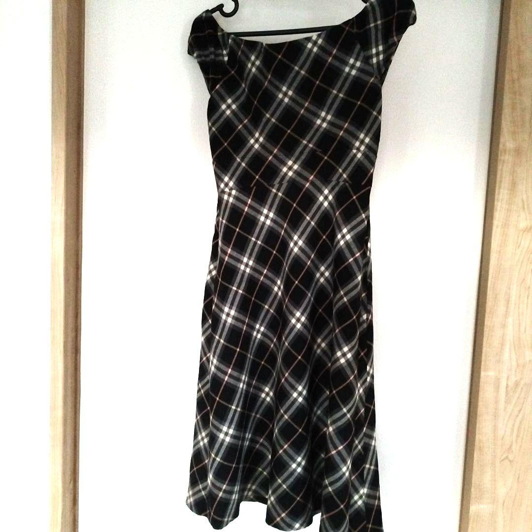 美品 BURBERRY BLUE LABEL フレアーワンピース 38