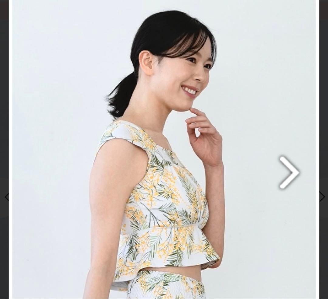 花柄フレア SUKALA スプリングフラワーブラトップ　Lサイズ