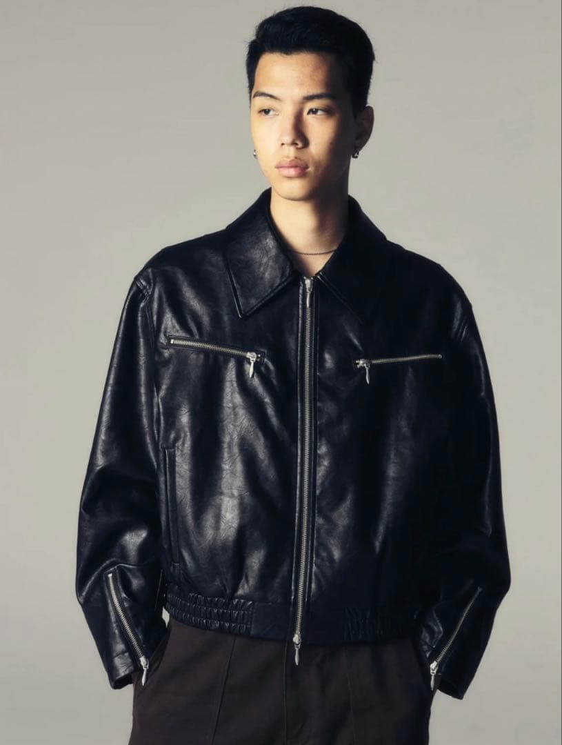 【新品未使用】【CS】multi zip faded wash blouson