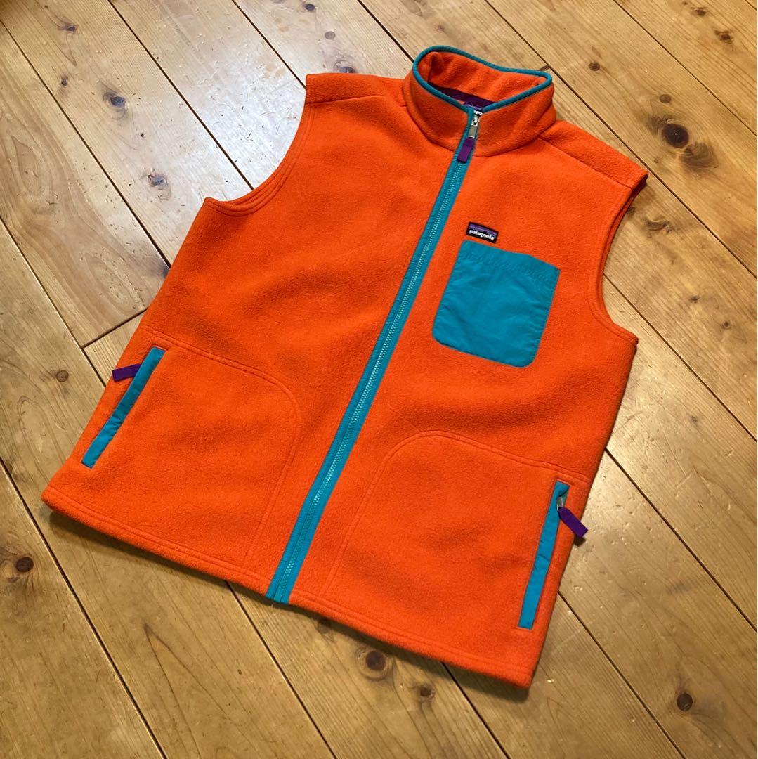 t*す様 【XL】 patagonia Fleece Vest オレンジ × タ