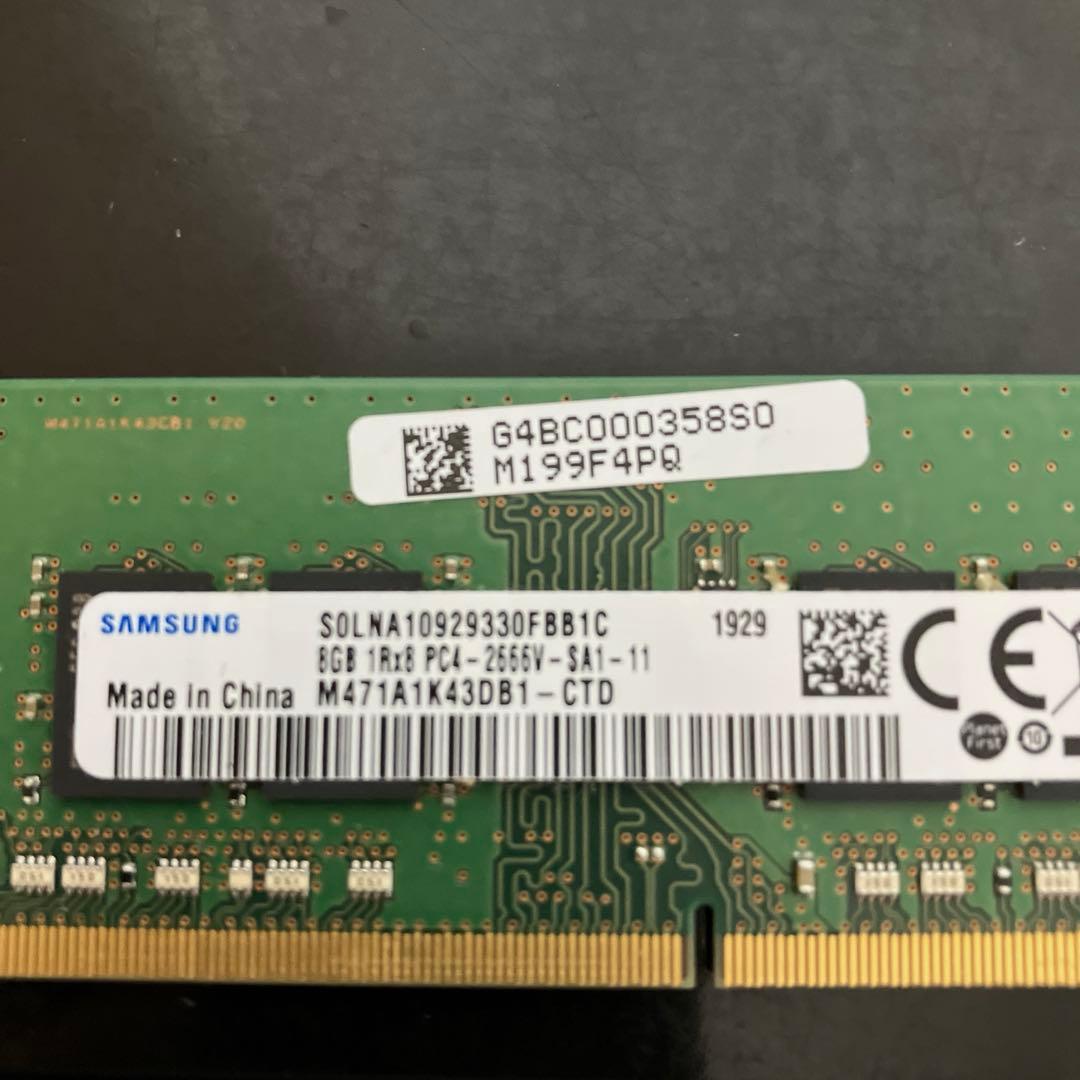 【動作確認済】Samsung DDR4 8GB 2666MHz メモリ