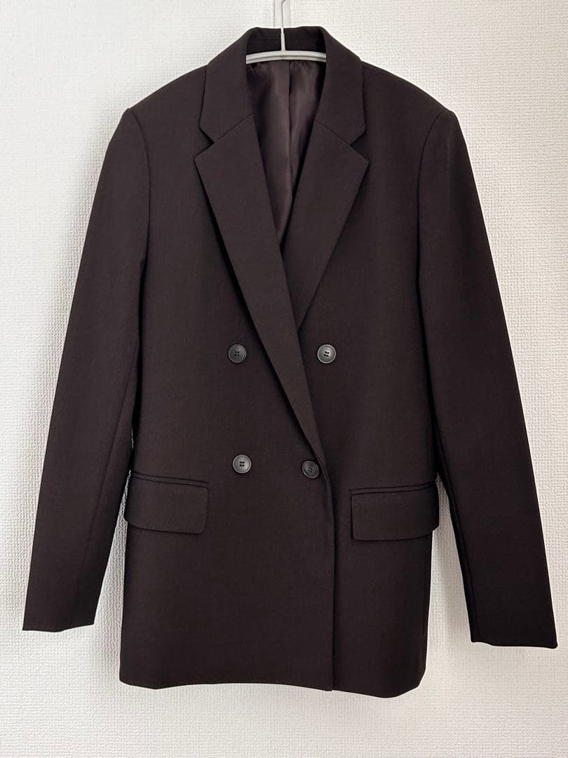 UNIQLO ユニクロ　ダブルジャケット ダークブラウンSサイズ