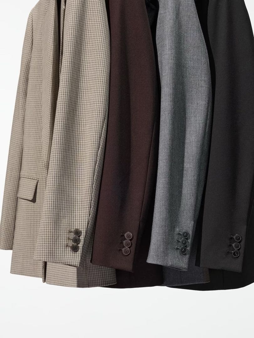 UNIQLO ユニクロ　ダブルジャケット ダークブラウンSサイズ