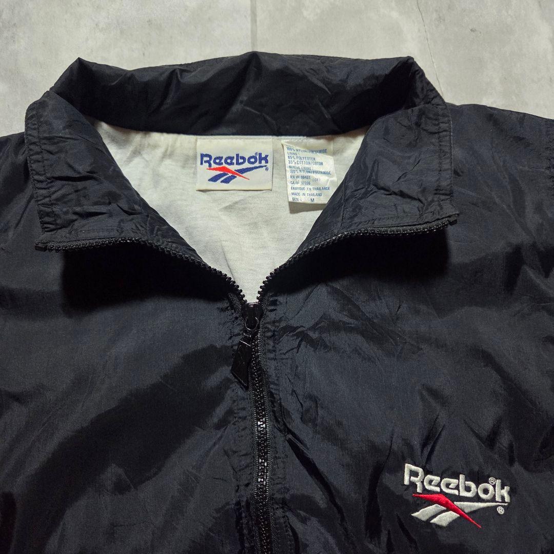 激レア古着90sReebokリーボックナイロンジャケット短丈レトロL相当