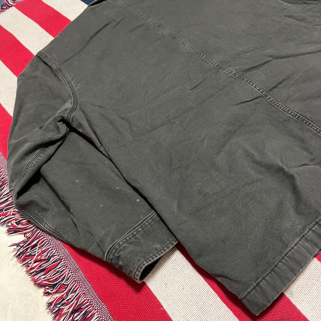 carhartt カーハートダック地 長袖ワークシャツ ブランケット付き 炭黒