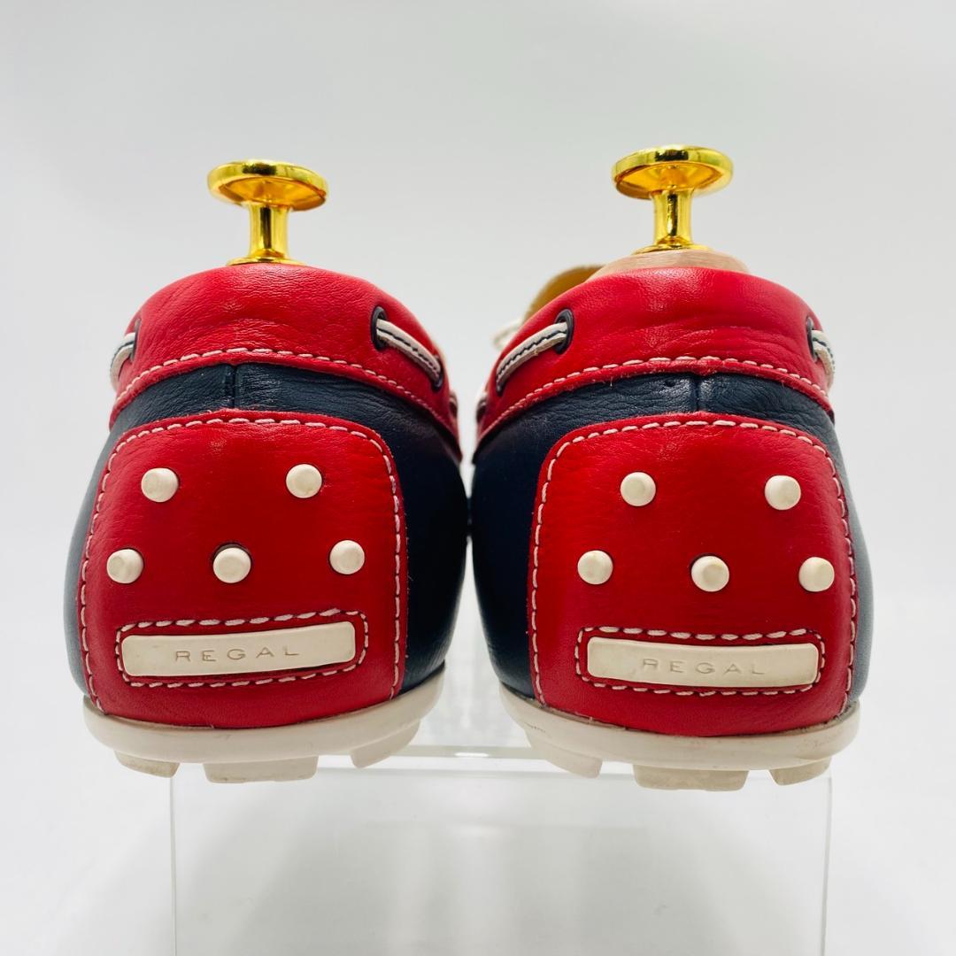 美品 REGAL デッキシューズ ドライビングシューズ トリコロールカラー