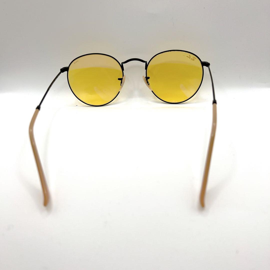Ray-Ban RB3447 ラウンドメタル EVOLVE 調光 イエロー