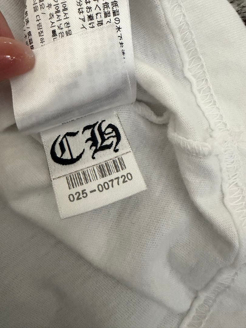クロムハーツ　Tシャツ　半袖　ホワイト　L 背面ロゴ
