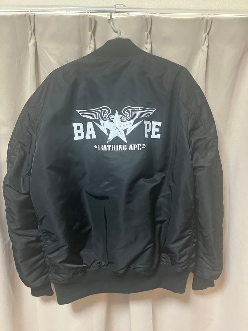 A BATHING APE MA-1 フライトジャケット ブラック