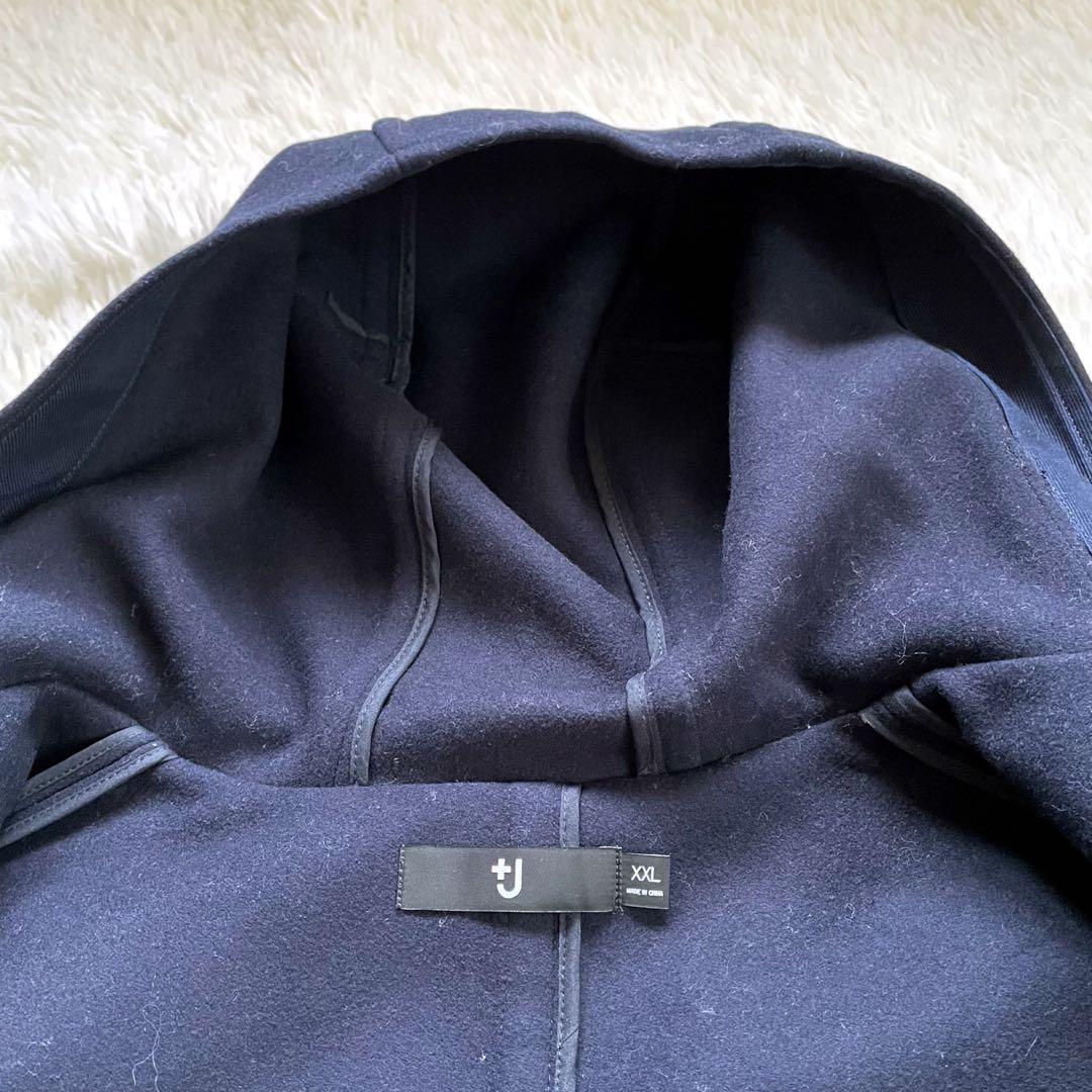 希少大きいサイズUNIQLO+JオーバーサイズダッフルコートネイビーXXL