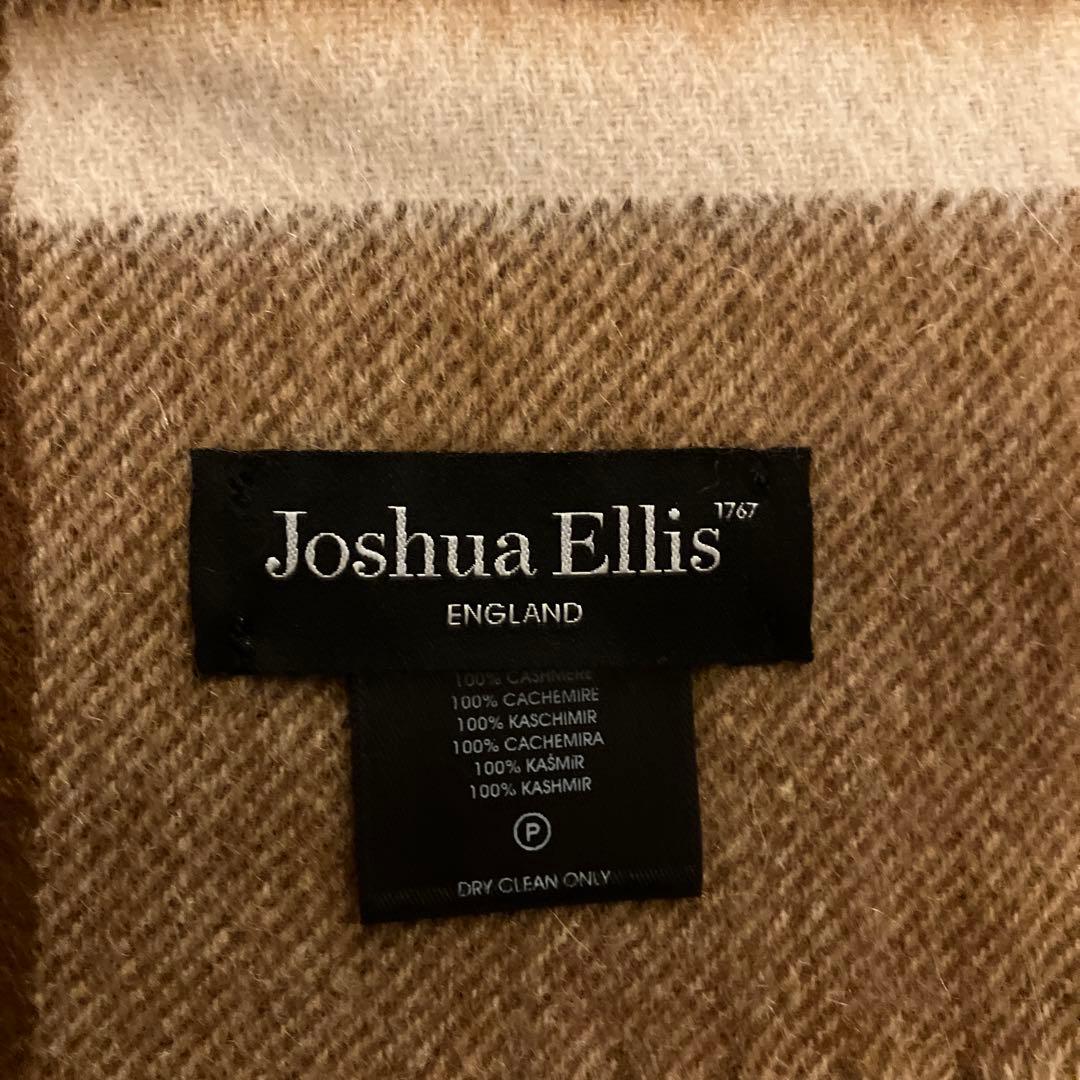 Joshua Ellis カシミヤストール チェック柄