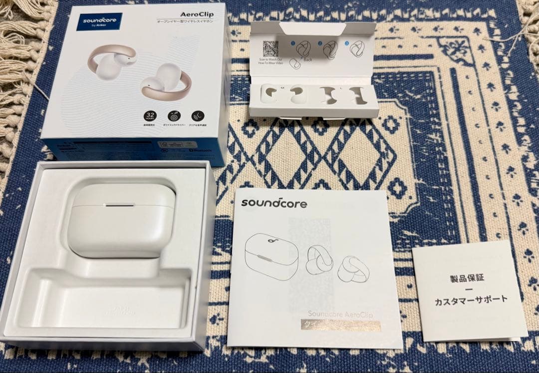 Anker Soundcore AeroClipオープンイヤーワイヤレスイヤホン