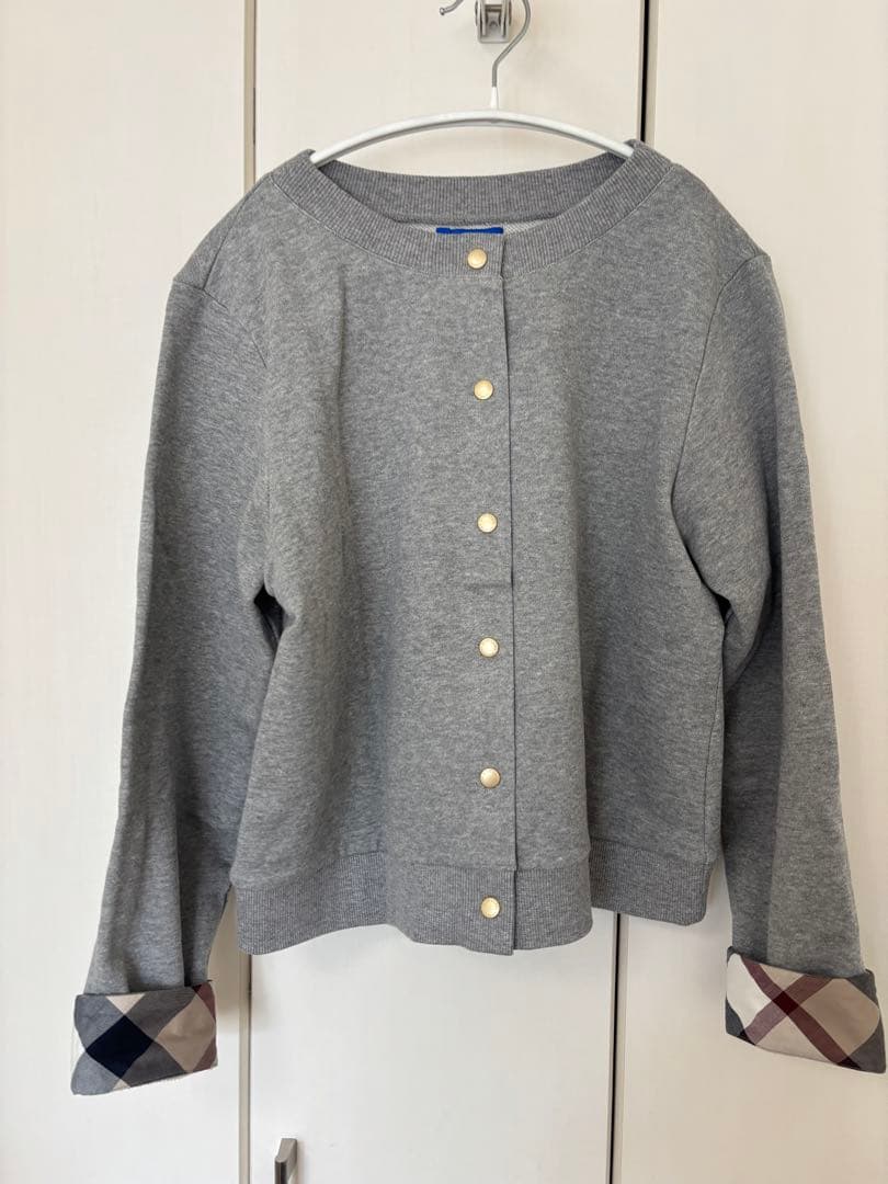 値下げ可！BLUE LABEL クリアコットン裏毛 カーディガン グレー