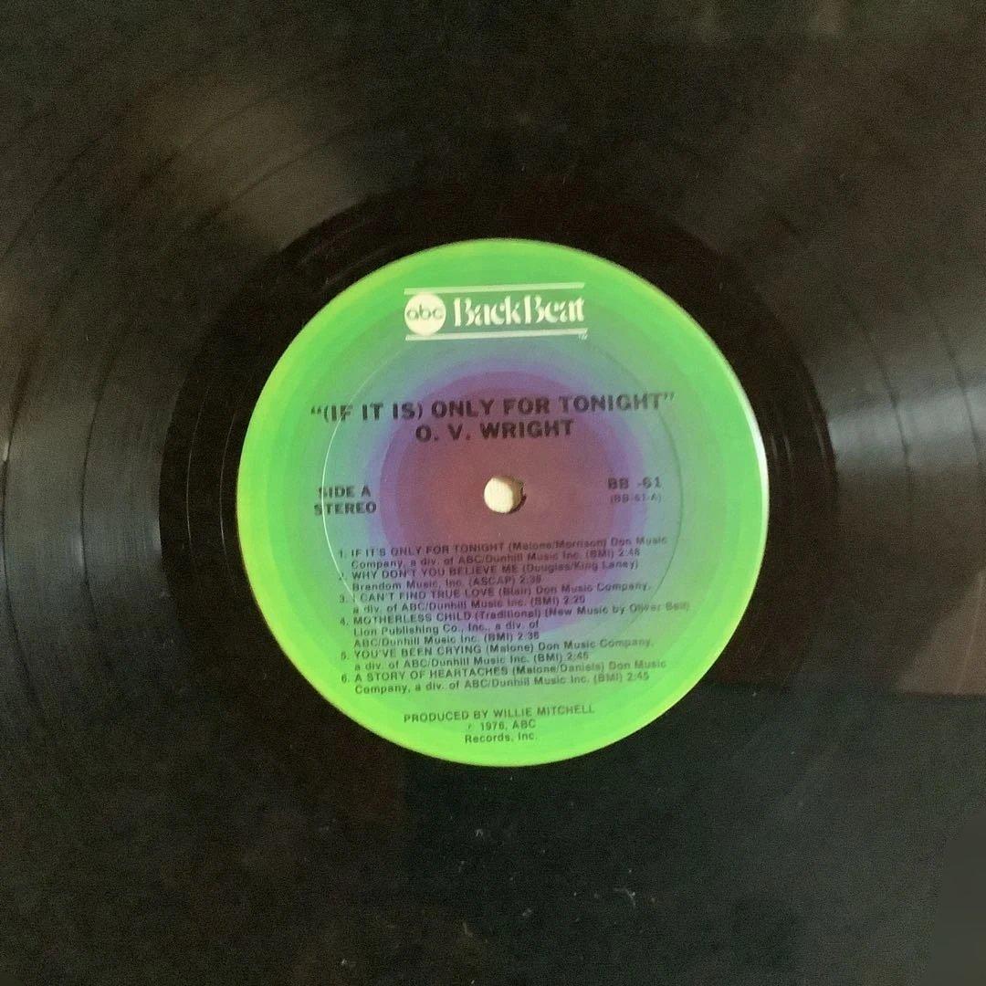 O.V. WRIGHT ONLY FOR TONIGHT レコード
