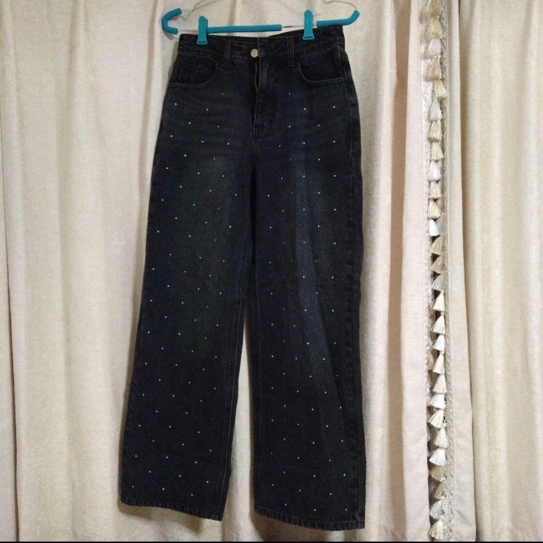 epine é rhinestone jeans Black