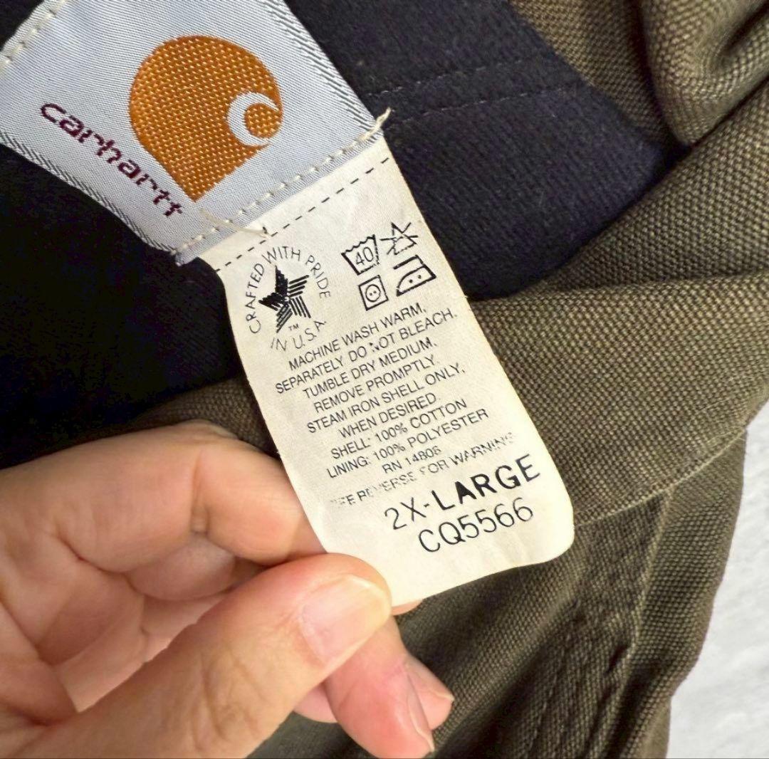 Carhartt　ダックジャケット　USA製　フェード　ワーク　2XL