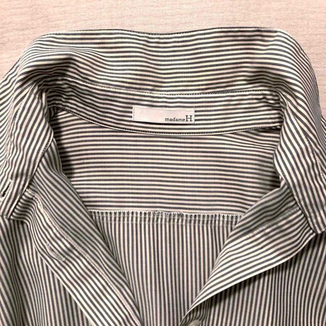 madameHcloset グレーシャツ ワンピースサイズ38
