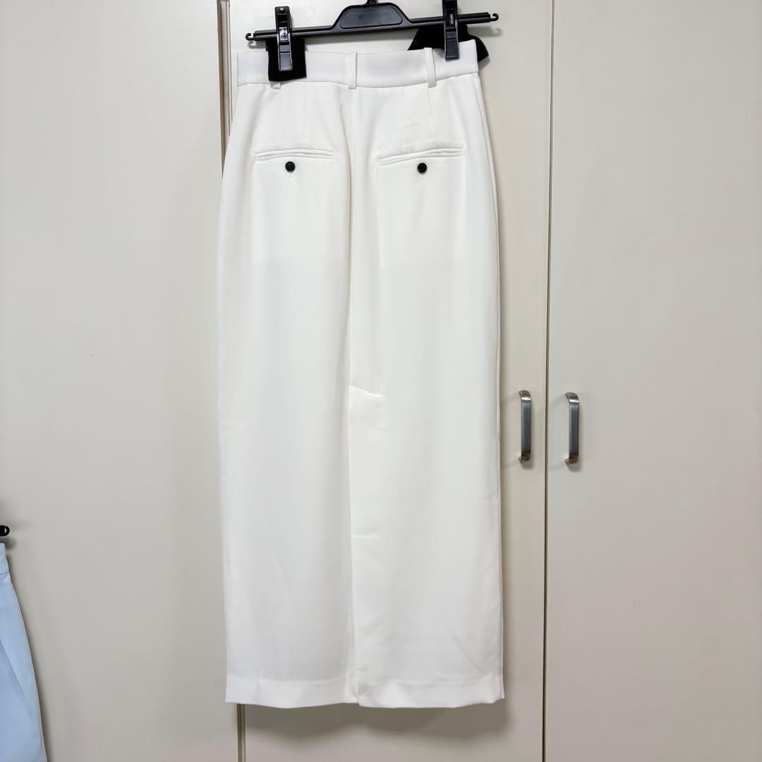 新品 アニュアンス ダブルサテン ナロー スカート ホワイト 白 エクリュ