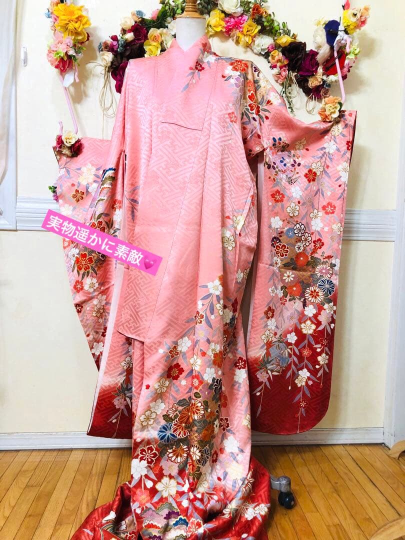 振袖正絹フルセット‼️豪華絢爛上質上品貴賓漂う古典柄⭐︎長襦袢付き⭐︎金駒金彩煌びやか