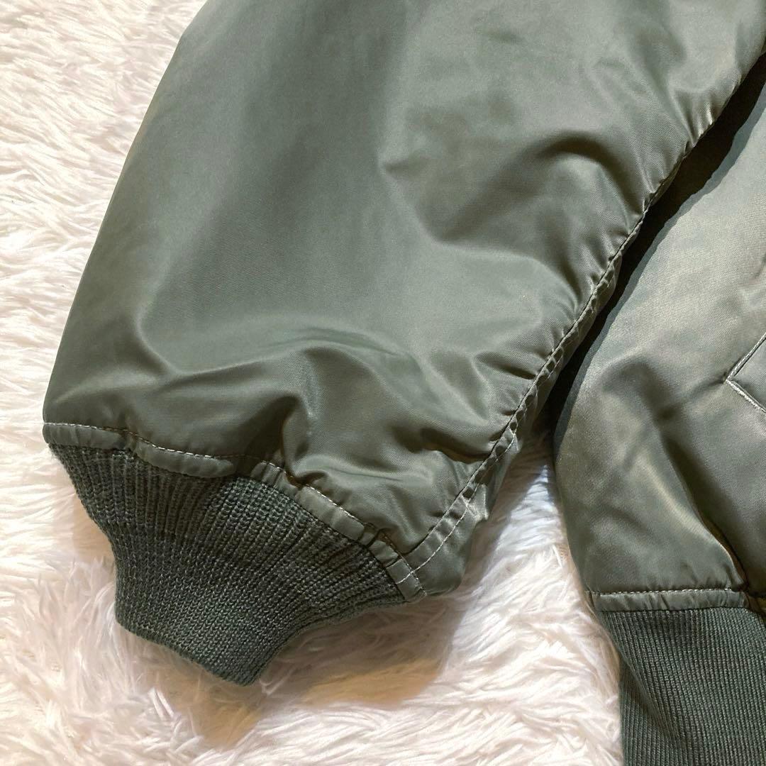 【良品】BEAMS MA-1 XLサイズ リラックスフィット オリーブグリーン