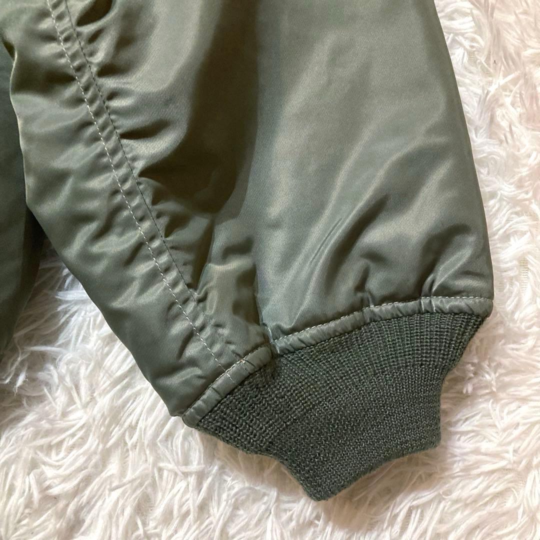 【良品】BEAMS MA-1 XLサイズ リラックスフィット オリーブグリーン