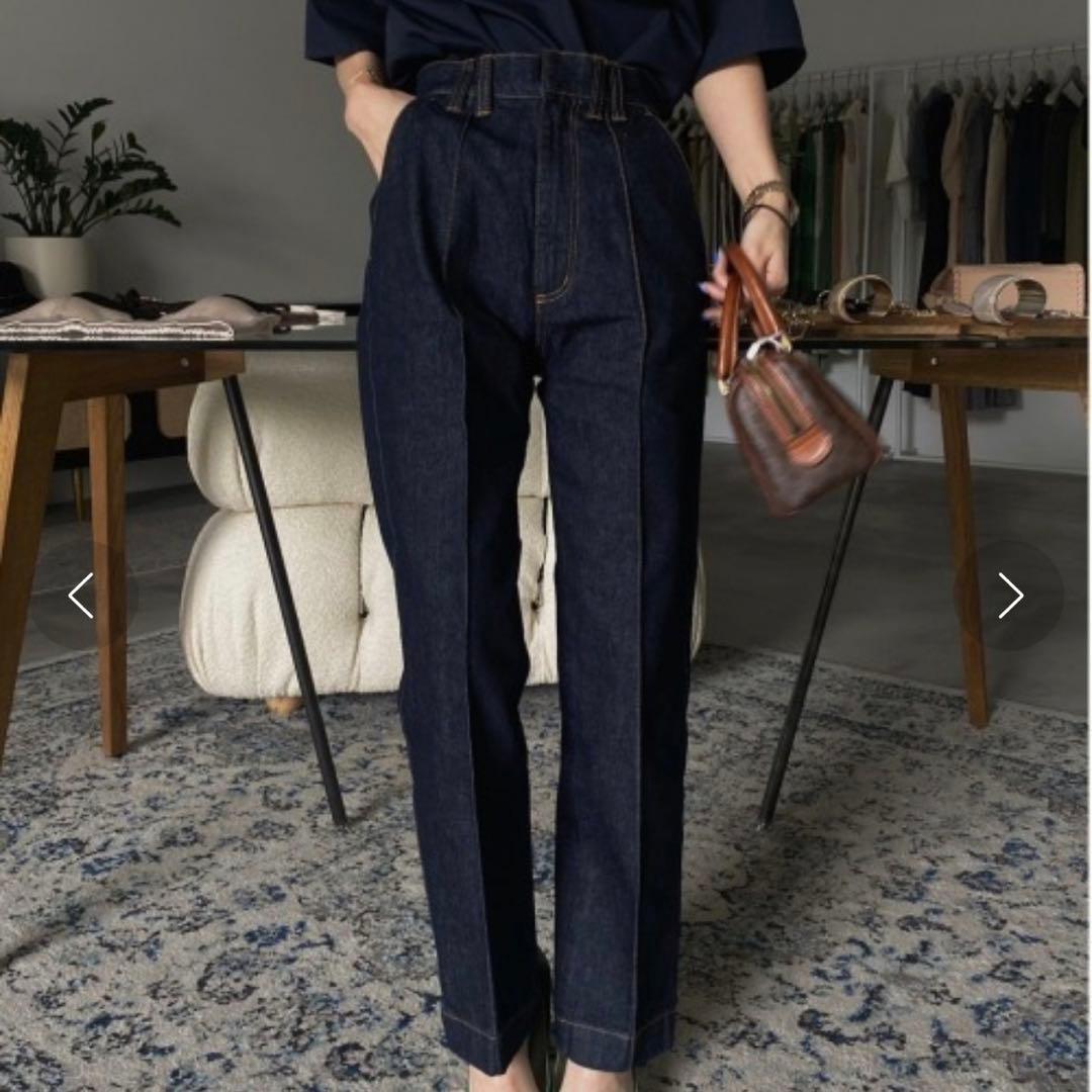 パンツ Ameri VINTAGE CENTER PRESS STRAIGHTDENIM