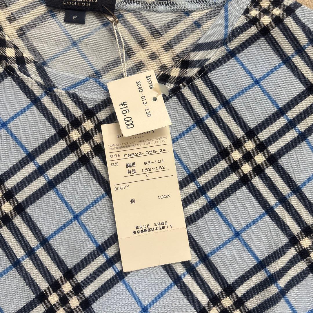 BURBERRY 半袖チェック柄Tシャツ Fサイズ
