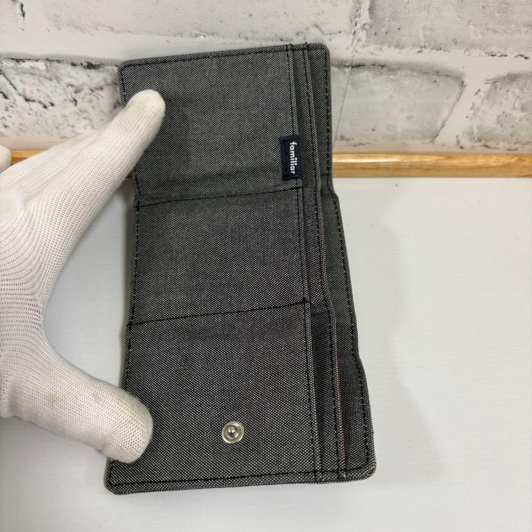 familiar ファミリア　デニム　三つ折り財布　ミニウォレット
