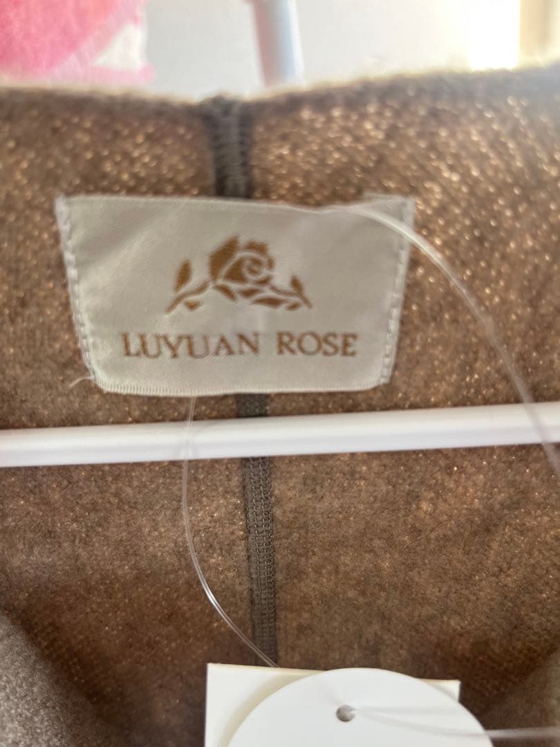 LUYUAN ROSE ウールカーディガン Mサイズ ブラウン