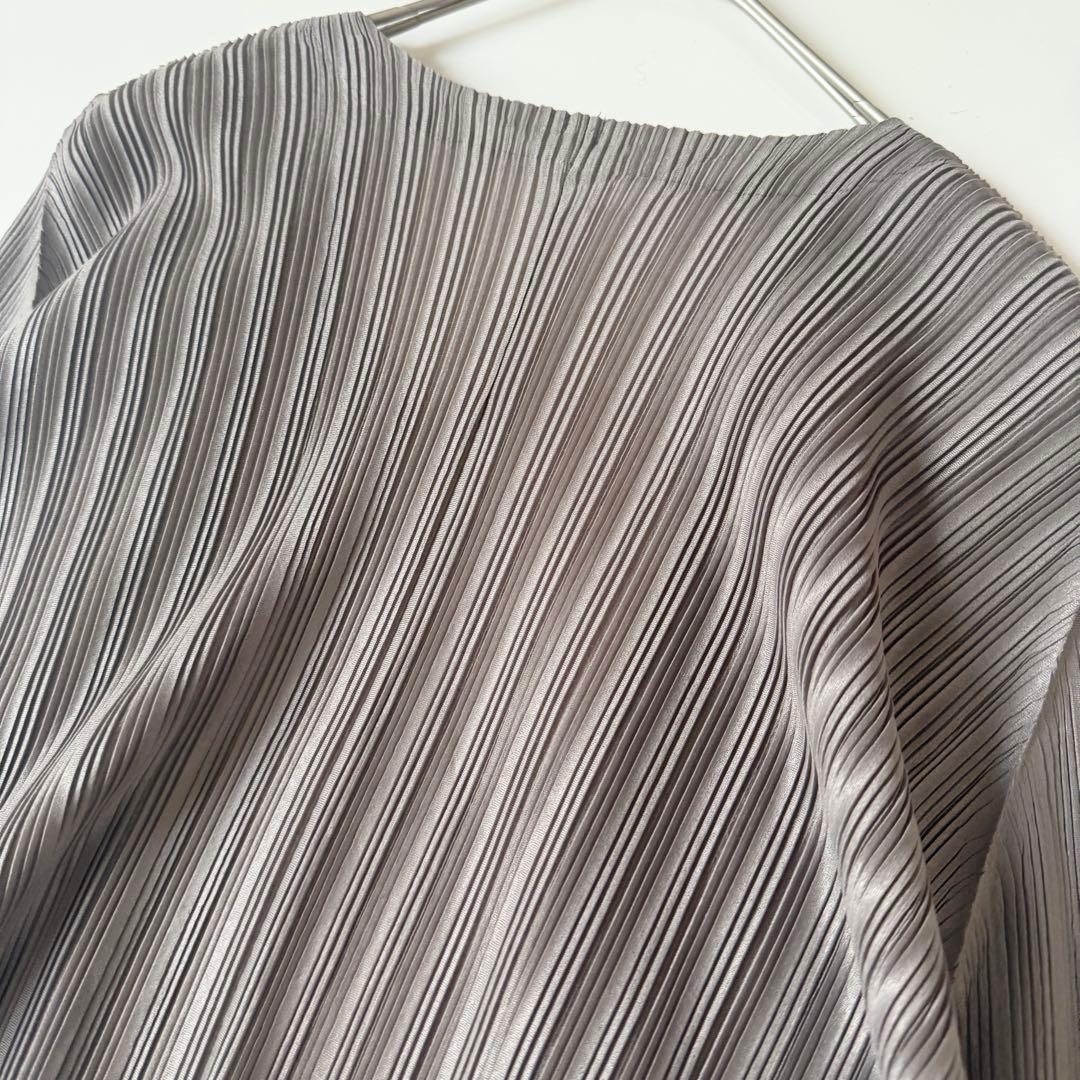 PLEATS PLEASE プリーツ カーディガン ジャケット　グレージュ系