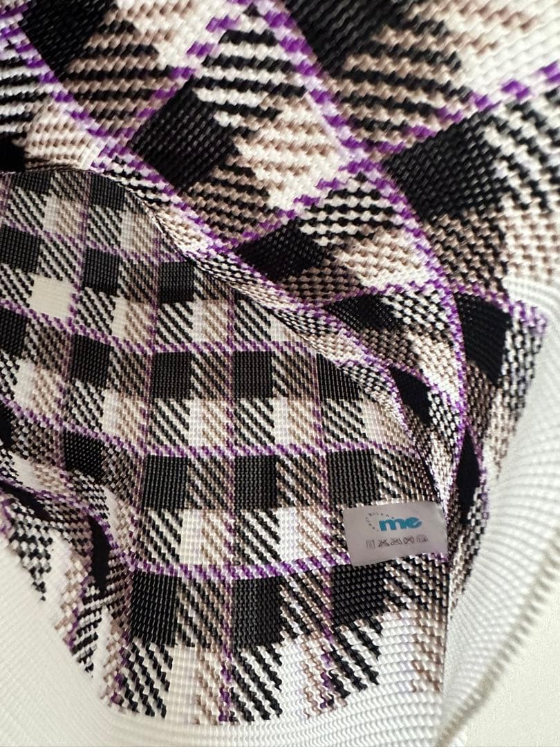 me ISSEY MIYAKE ストレッチプリーツ チェック柄 カットソー