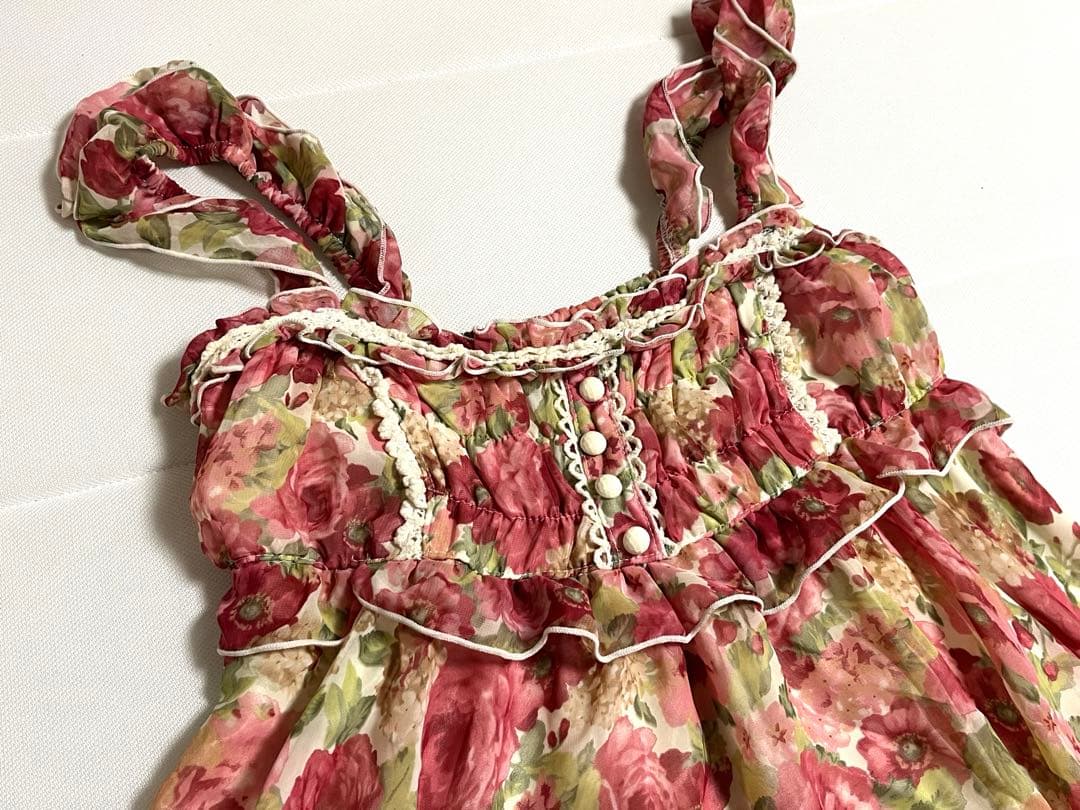LIZLISA リズリサ 花柄シフォンキャミソール 希少品 平成 y2k ピンク