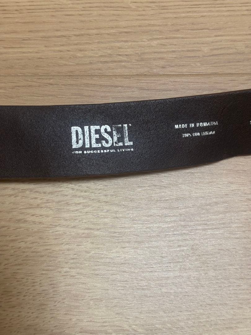 【価格交渉可】DIESEL ブラウンコットンレザーベルト