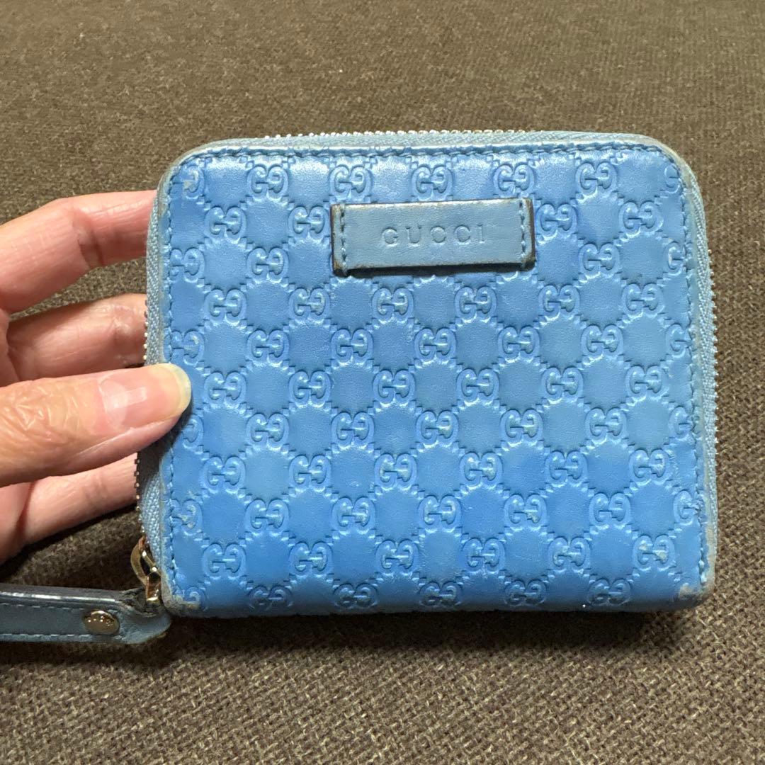 GUCCI 二つ折り財布 ブルー