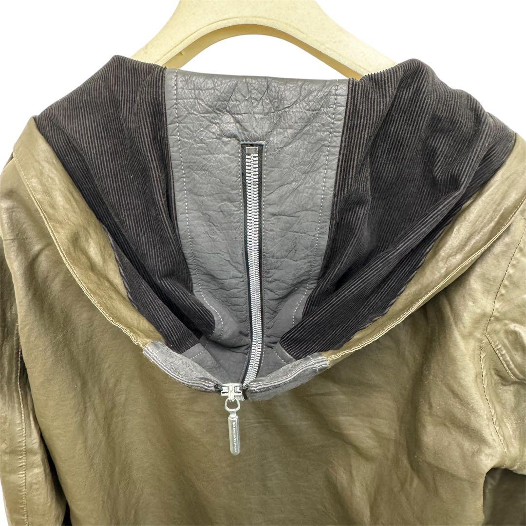 【激レア】BALENCIAGA バレンシアガ ナイロン×レザー フードジャケット