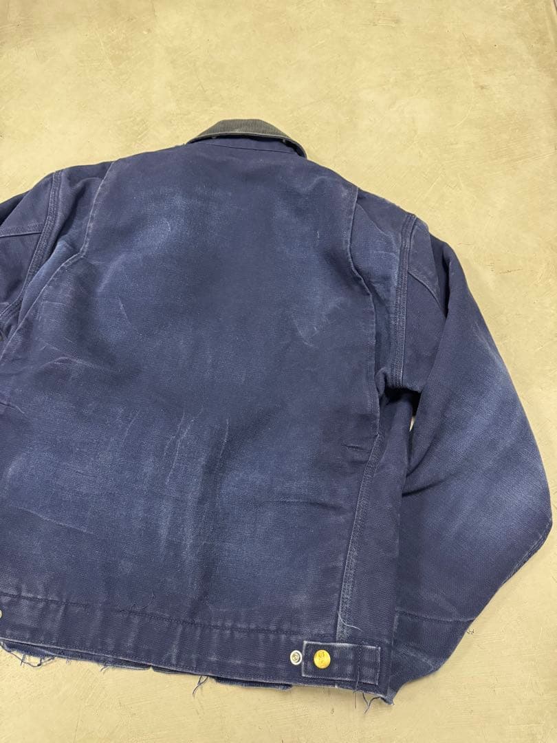 90s carhartt デトロイトジャケット ネイビー S-M程度