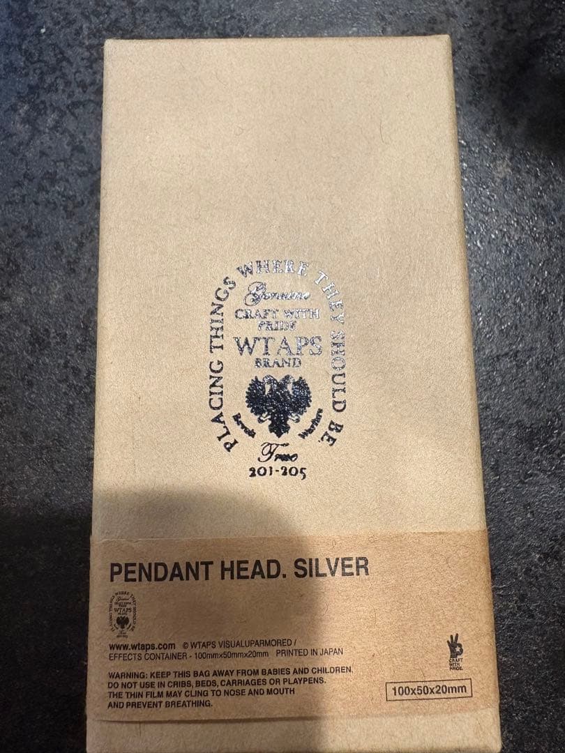 wtaps ペンダント　トップ　PENDANT HEAD. SILVER