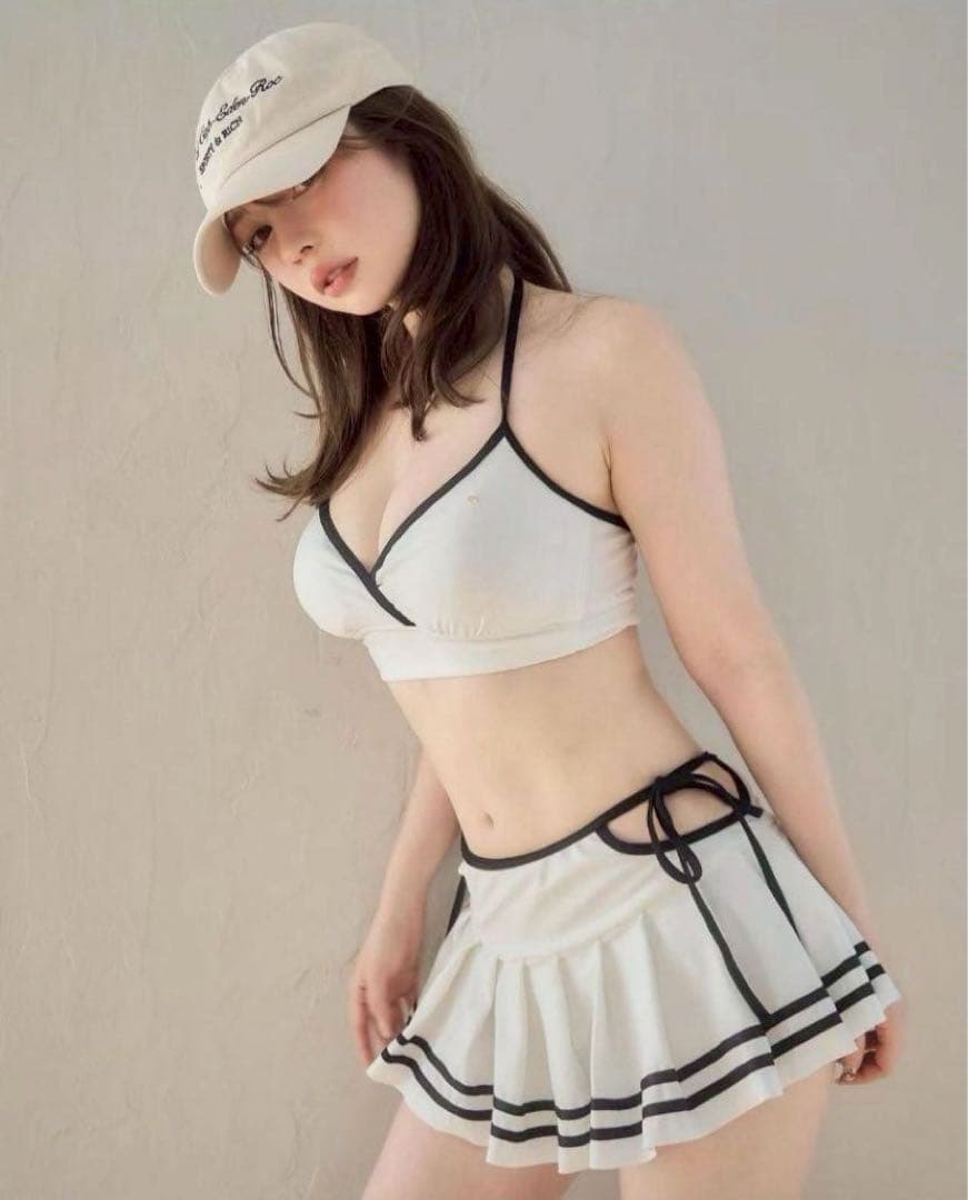 即日発送❣️Andmary Coco pleats swimwear White