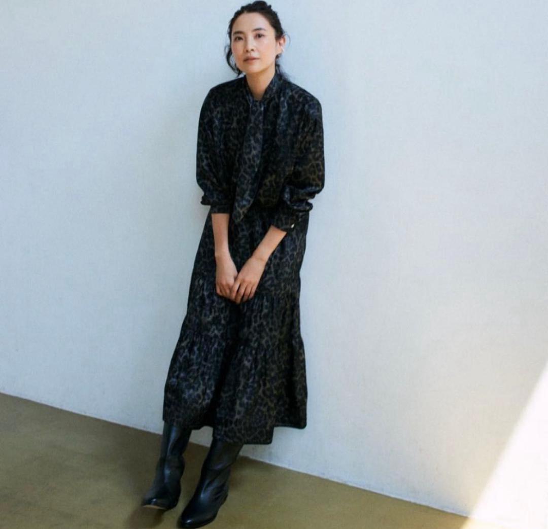 美品　エリオポール　レオパード　スカート　ティアード　フレア　浜島直子　はまじ