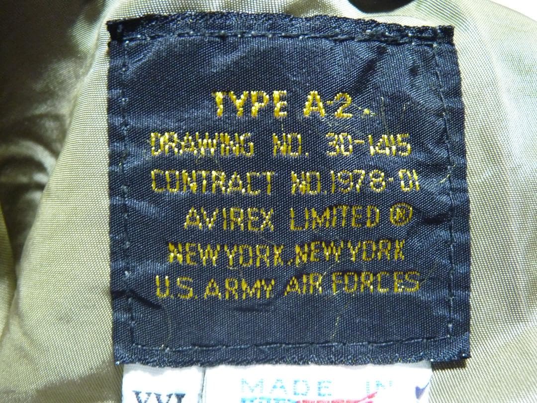 AVIREX　アヴィレックス　USA製　TYPEA2　フライトジャケット　2XL