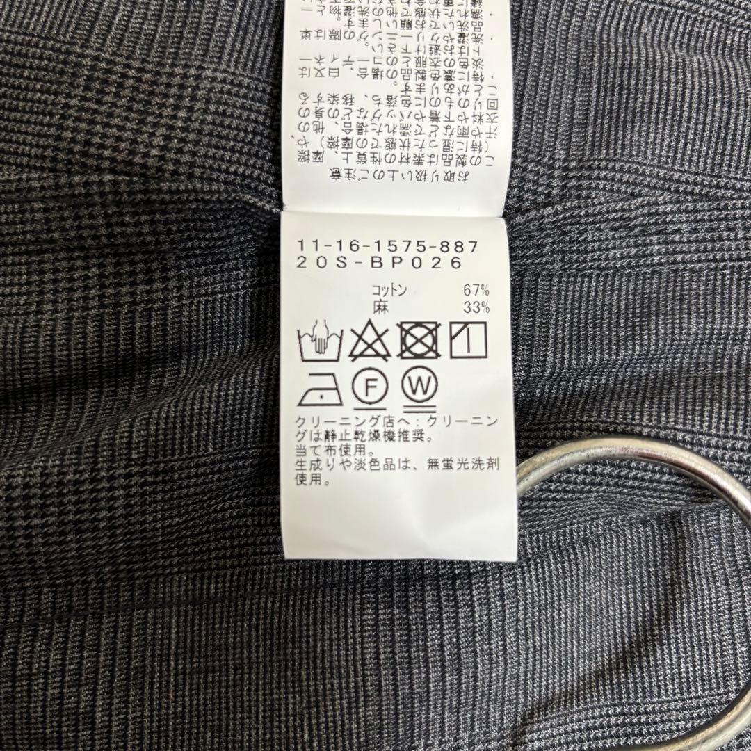 美品/リネン混★ ビームスプラス テーラードジャケット グレンチェック 20SS