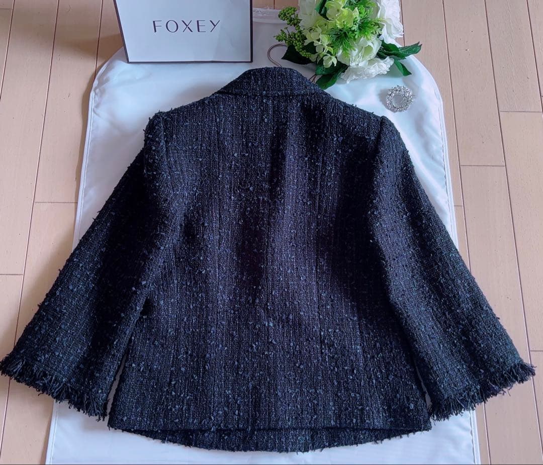 FOXEY 14万増産品入学入園スノーフレークジャッケト38 極美品rene