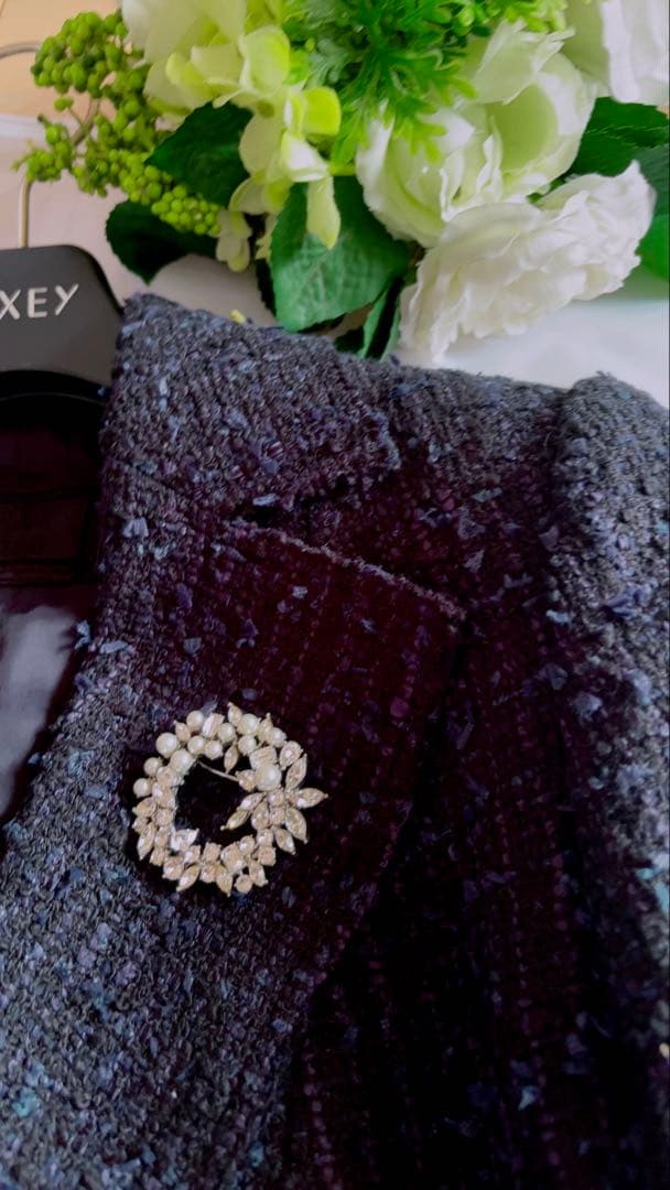 FOXEY 14万増産品入学入園スノーフレークジャッケト38 極美品rene