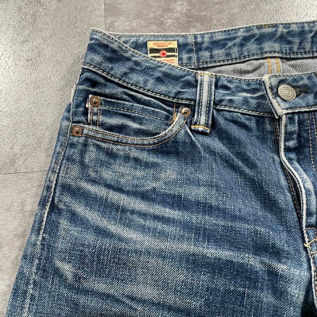 MOMOTARO ストレートジーンズ w26 ヒゲ フェード