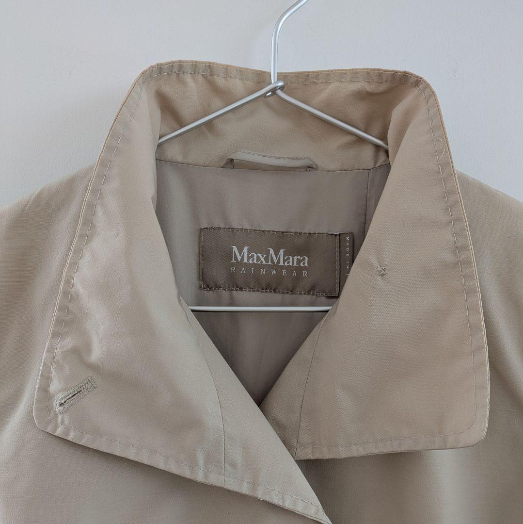 MaxMara RAINWEAR　トレンチコート　ベルト　比翼　ベージュ　42