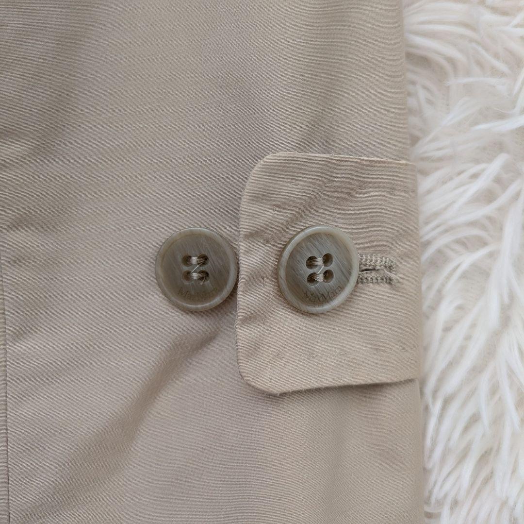 MaxMara RAINWEAR　トレンチコート　ベルト　比翼　ベージュ　42
