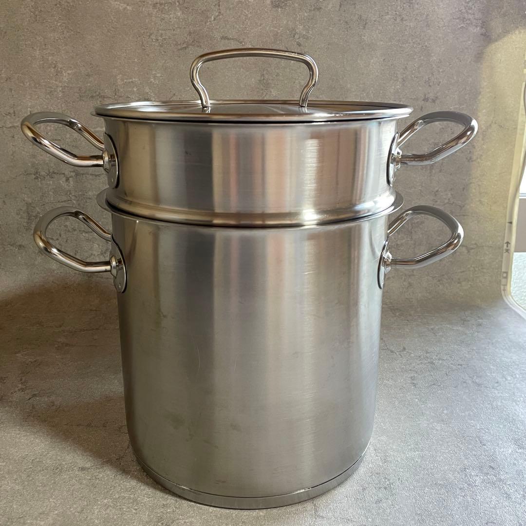 フィスラー (Fissler) パスタ鍋 ステンレス 両手鍋20cm